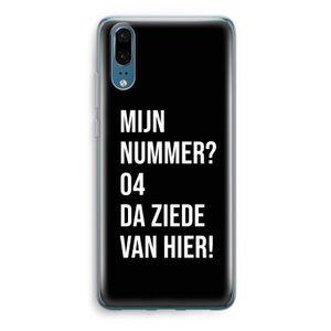 Da ziede van hier - Zwart: Huawei P20 Transparant Hoesje