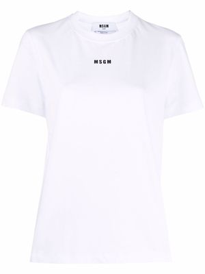MSGM t-shirt à logo imprimé - Blanc