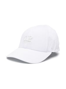 C.P. Company Kids casquette en coton à logo brodé - Blanc