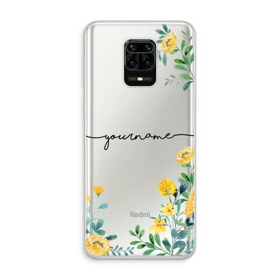 Gele bloemen: Xiaomi Redmi Note 10 Lite Transparant Hoesje