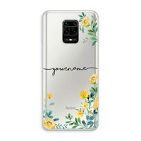 Gele bloemen: Xiaomi Redmi Note 10 Lite Transparant Hoesje