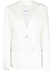 The Attico blazer à simple boutonnage - Blanc