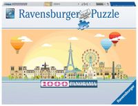 Puzzel Ravensburger Een dag in Parijs 1000 stukjes - thumbnail