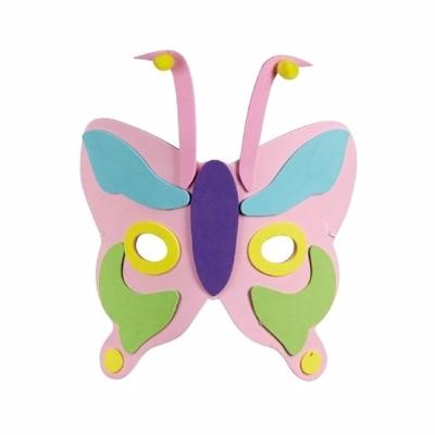 Vlindermasker voor kinderen - Mix keuren - verkleden - 18 cm