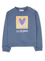 Palm Angels Kids x Keith Haring sweat à imprimé cœur - Bleu