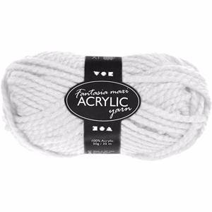 Hobby bolletje wol - acryl - wit - 35 mtr - garen - maxi bolletje - breien/haken