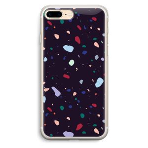Dark Rounded Terrazzo: iPhone 7 Plus Transparant Hoesje