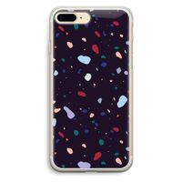 Dark Rounded Terrazzo: iPhone 7 Plus Transparant Hoesje