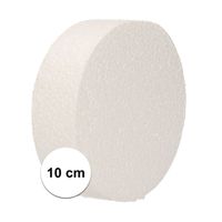 1x Piepschuim vorm schijf/schijven 10 x 3 cm hobby/knutselmateriaal   -