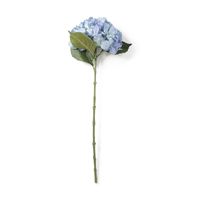 Kunstbloem hortensia - blauw - 63 cm - thumbnail