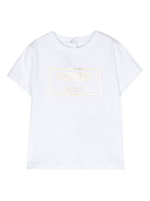 Balmain Kids t-shirt en coton à logo imprimé - Blanc