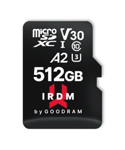 Goodram IRDM MicroSDXC Geheugenkaart Klasse 10 UHS-I/U3 - 512 GB
