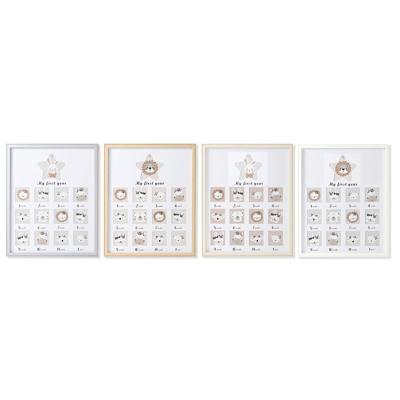 Fotolijsten Home ESPRIT Kristal Hout MDF 40,5 x 2 x 49,5 cm (4 Stuks)