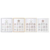 Fotolijsten Home ESPRIT Kristal Hout MDF 40,5 x 2 x 49,5 cm (4 Stuks)