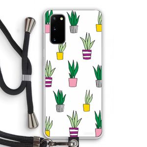 Sanseveria: Samsung Galaxy S20 Transparant Hoesje met koord