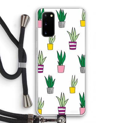 Sanseveria: Samsung Galaxy S20 Transparant Hoesje met koord