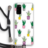 Sanseveria: Samsung Galaxy S20 Transparant Hoesje met koord
