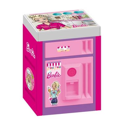 Dolu barbie koelkast + geluid roze/paars