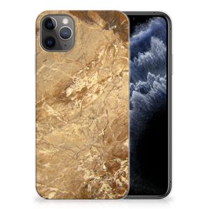 Apple iPhone 11 Pro Max TPU Siliconen Hoesje Marmer Creme