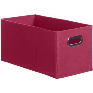 Opbergmand/kastmand - framboos roze - linnen - 7 liter - 31 x 15 x 15 cm - Opbergbox - Vakkenkast