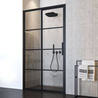 Sealskin SOHO schuifdeur naar links incl. antikalk 120x210cm zwart