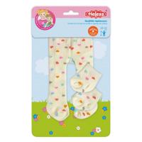 Heless Poppen maillot met sokjes hartjesconfetti, 28-35 cm