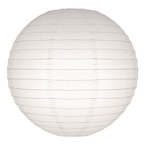 50x Witte bruiloft versiering lampionnen rond 25 cm   -