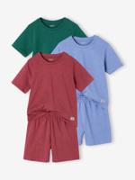 Set pyjama short uni chambrayblauw