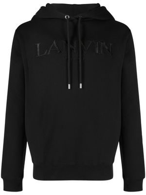 Lanvin hoodie en coton à logo brodé - Noir