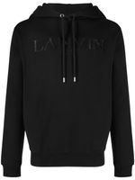 Lanvin hoodie en coton à logo brodé - Noir