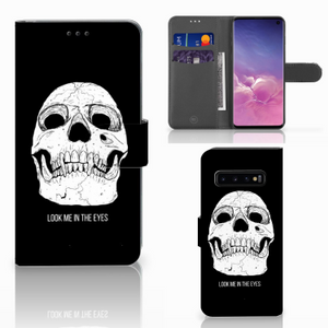 Telefoonhoesje met Naam Samsung Galaxy S10 Skull Eyes