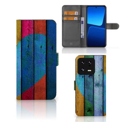Xiaomi 13 Pro | Book Style Case | Wood Heart - Cadeau voor je Vriend