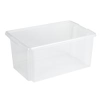 Sunware opslagbox Nesta - kunststof - 51 liter - transparant - 59 x 39 x 29 cm - stapelbaar