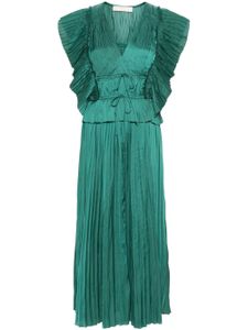 Ulla Johnson robe Sky plissée à coupe mi-longue - Vert