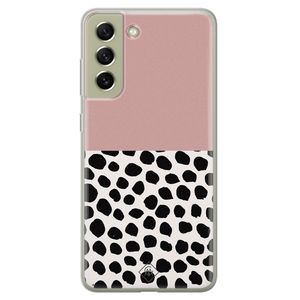 Samsung Galaxy S21 FE siliconen hoesje - Pink dots