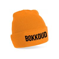 Bokkoud muts - unisex - one size - oranje - apres-ski muts