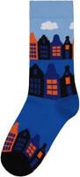 HEMA Sokken Met Katoen Happy Home Blauw (blauw) - thumbnail