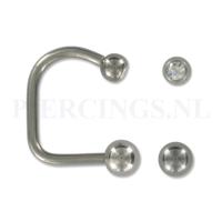Lippiercing 1.6 mm x 10 mm