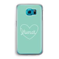 Friends heart pastel: Samsung Galaxy S6 Transparant Hoesje - thumbnail