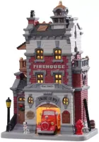 Lemax engine company no. 9 verlicht kersthuisje Caddington Village 2021