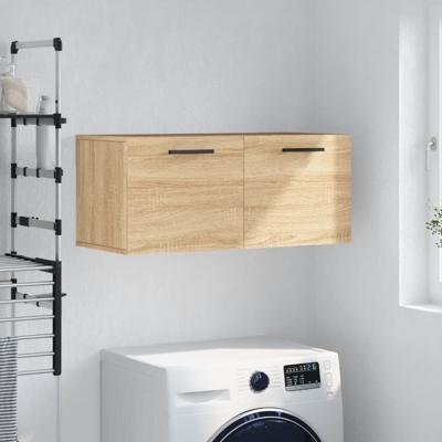 Wandkast 80x36,5x35 cm bewerkt hout sonoma eikenkleurig