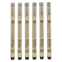 Sakura pigma micron etui 6 fineliners zwart