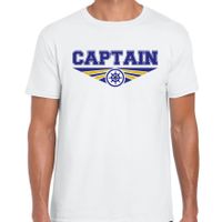 Captain t-shirt wit heren - Beroepen shirt 2XL  -