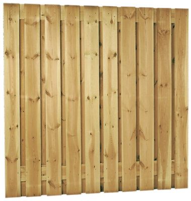 Schutting tuinscherm zichtdicht 21 planks 180x180cm RVS