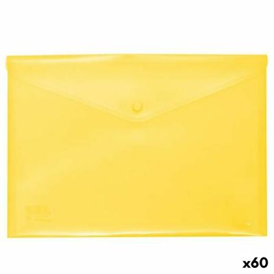 Doucmentenhouder met Flap Grafoplas Geel A4 Polypropyleen (60 Stuks)