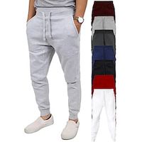 Voor heren Joggingbroeken Jogger Winter broek Broek Zak Trekkoord Elastische taille Effen Kleur Warm Volledige lengte Dagelijks Casual Plus fluweel Ruim Passend Lichtgrijs-puur lichtbord Lightinthebox - thumbnail