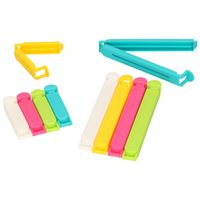 40x Gekleurde keuken afsluitclips / vershoudclips 6/12 cm