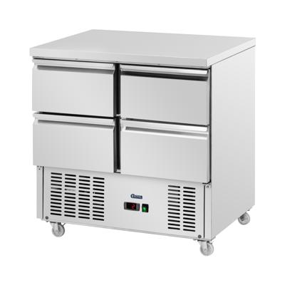 Koeltafel op wielen - 240 l - 4 laden - 90 x 70 cm - Klasse C - RVS - Royal Catering