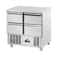 Koeltafel op wielen - 240 l - 4 laden - 90 x 70 cm - Klasse C - RVS - Royal Catering