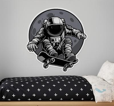 Schaatser astronaut fotobehang zelfklevend